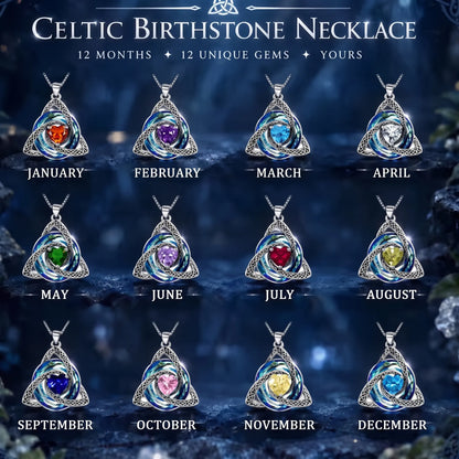 💝Birthstone Celtic Knot Necklace for Women