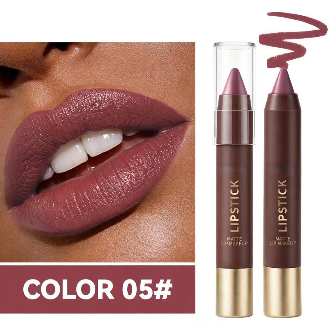 6pcs/set Long-lasting Matte Brown Lipstick