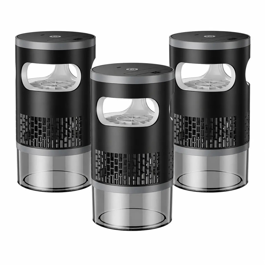 Indoor Insect Trap with Light and Suction Non Zapper Flying Bug Catcher for Mosquitoes Fruit Flies Gnats and Moths（Includes One 18650 Rechargeable Lithium Battery）