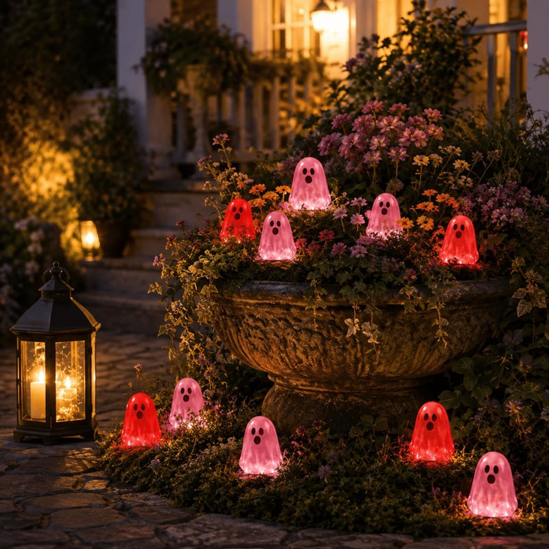 👻 Glow-in-the-Dark Mini Ghosts – 8-Colour Halloween Mix