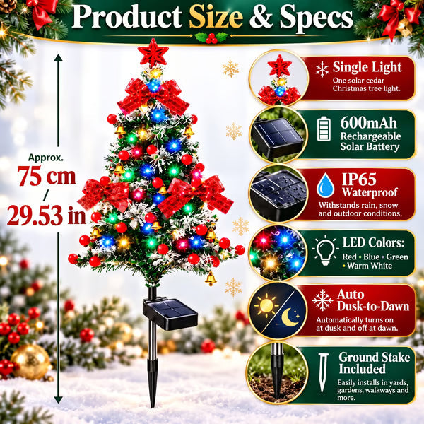 🔥Solar Cedar Christmas Tree Lights| Festive Outdoor Holiday Decor