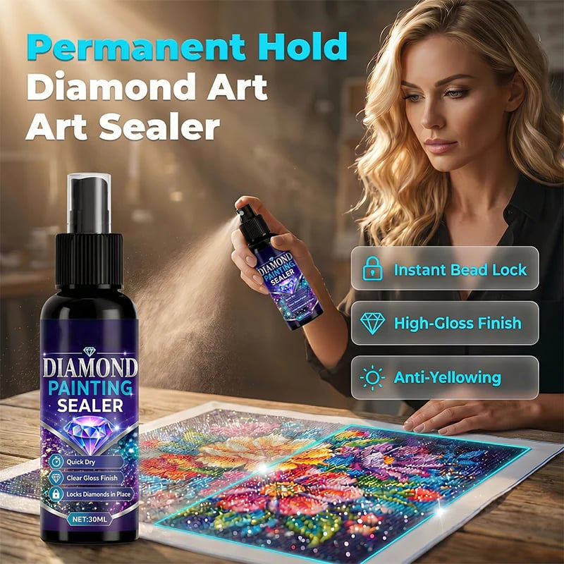 💎✨ Diamond Art Sealer Spray – Locks Beads, Glossy Finish, Fast‑Drying &amp; Long‑Lasting