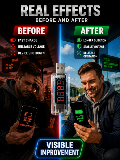 🔌USB Smartphone Battery Repair Dongle – Plug‑&‑Play, No Disassembly, Optimise Your Phone Battery Performance!