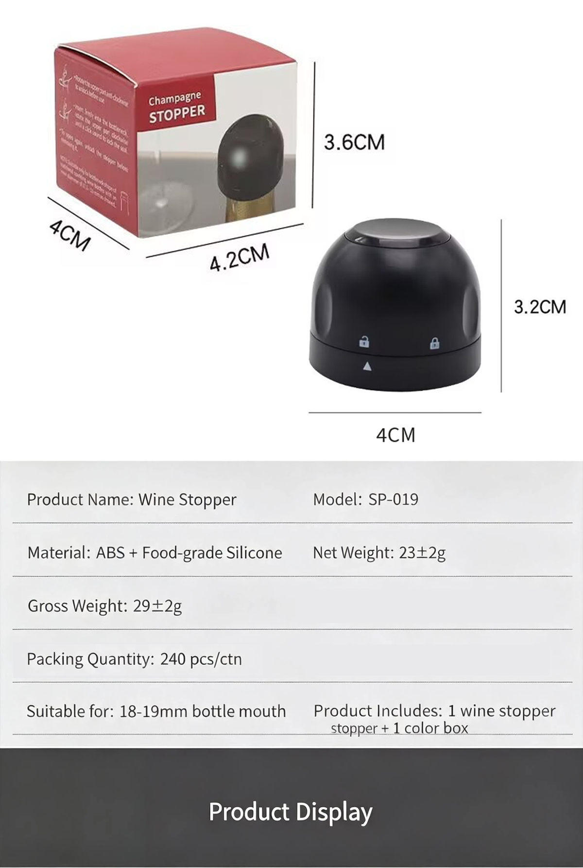 🔥 Silicone-sealed Wine, Beer and Champagne Stopper