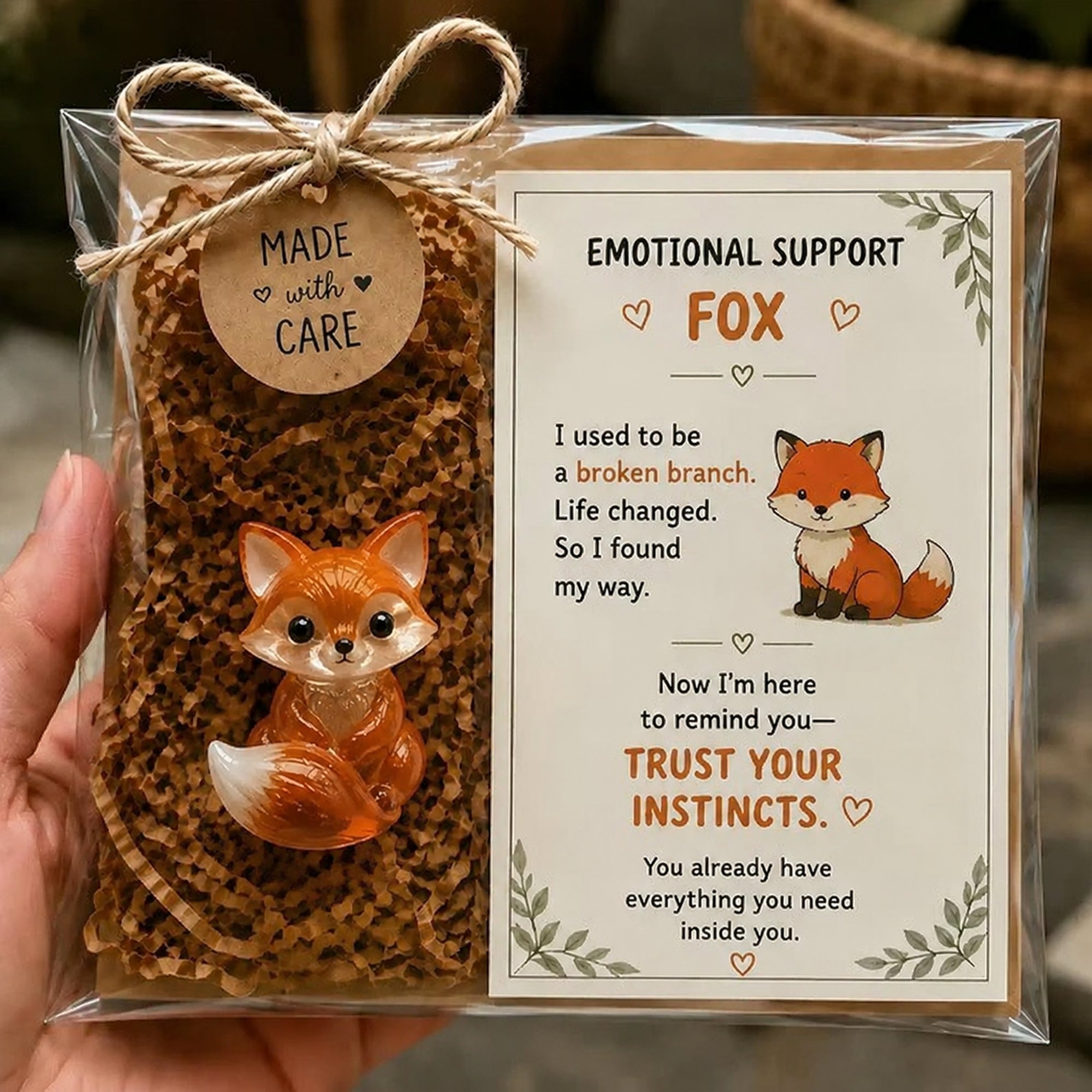 🌸🐝🦛 Emotional Glass Support Animal Gift Set – A Meaningful Little Reminder That You Matter 💕