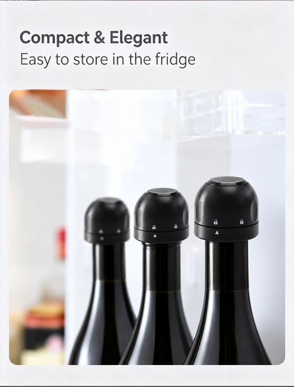 🔥 Silicone-sealed Wine, Beer and Champagne Stopper