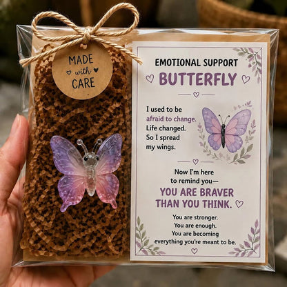 🌸🐝🦛 Emotional Glass Support Animal Gift Set – A Meaningful Little Reminder That You Matter 💕