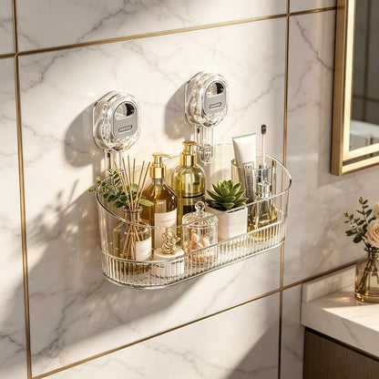 No Drilling Bathroom Suction Storage Box