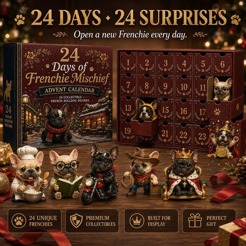 🐶 24-Day French Bulldog Christmas Advent Calendar | 24 Unique Collectible Frenchie Characters with Different Outfits, Personalities & Daily Holiday Surprises 🎄✨