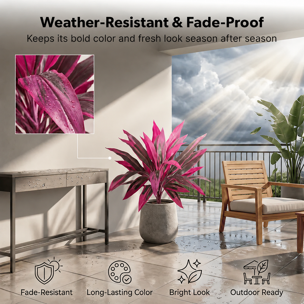 🎁Artificial Boston Fern & Dragon's Blood Tree Plants