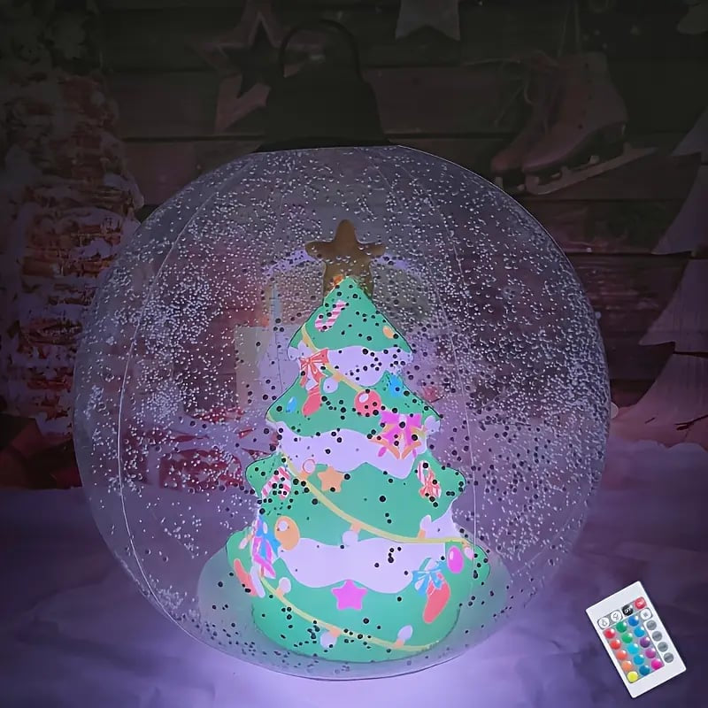 Glowing Snowman Christmas Ball, Outdoor Decoration with LED Lights
