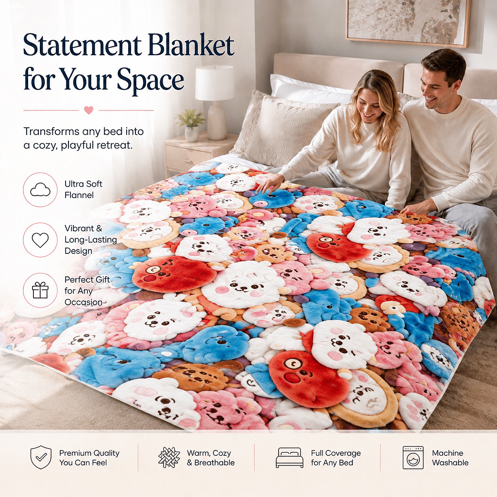 Plush Toy Blanket - 2D flat blanket