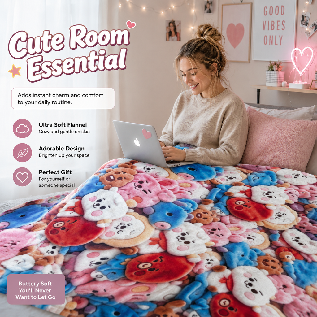 Plush Toy Blanket - 2D flat blanket