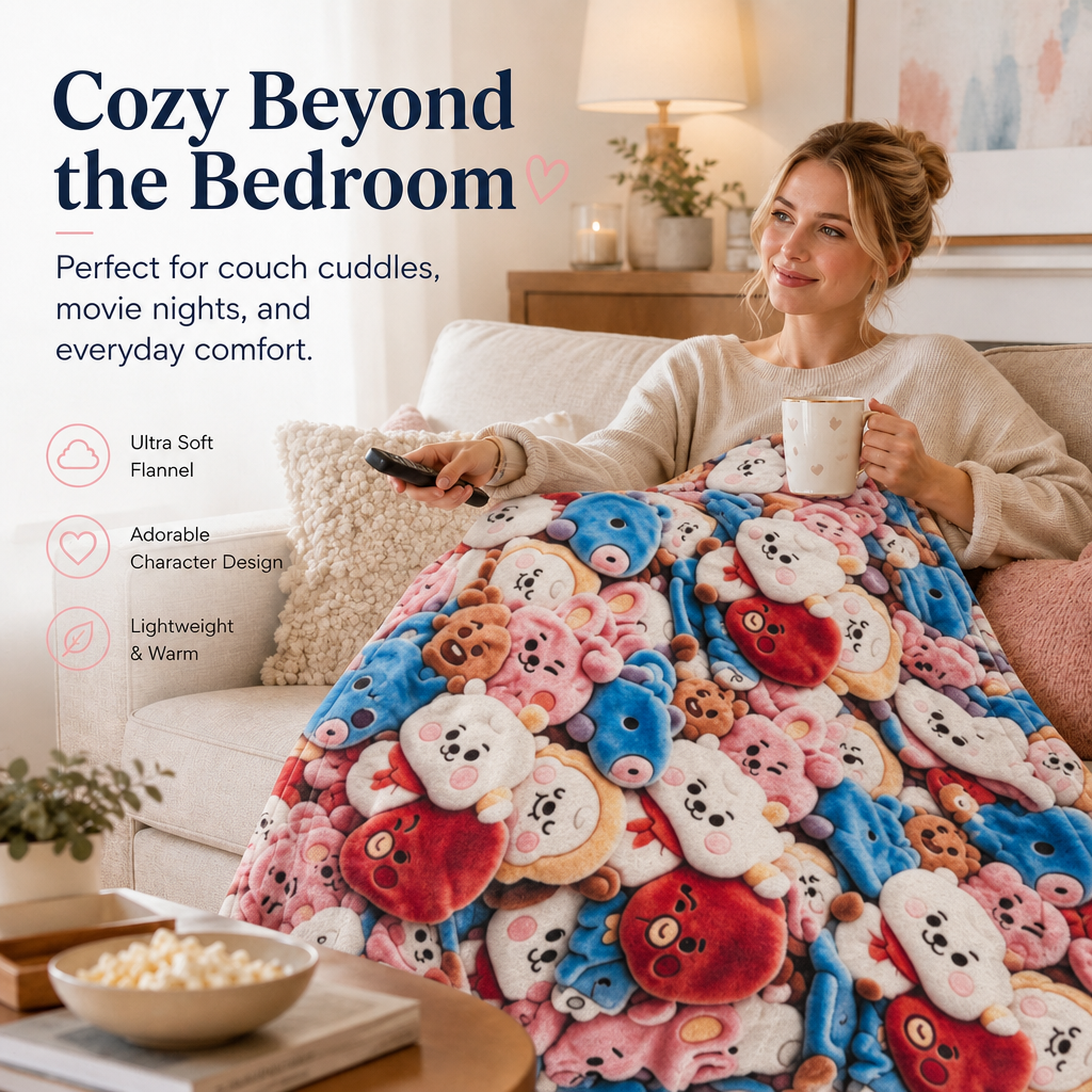 Plush Toy Blanket - 2D flat blanket