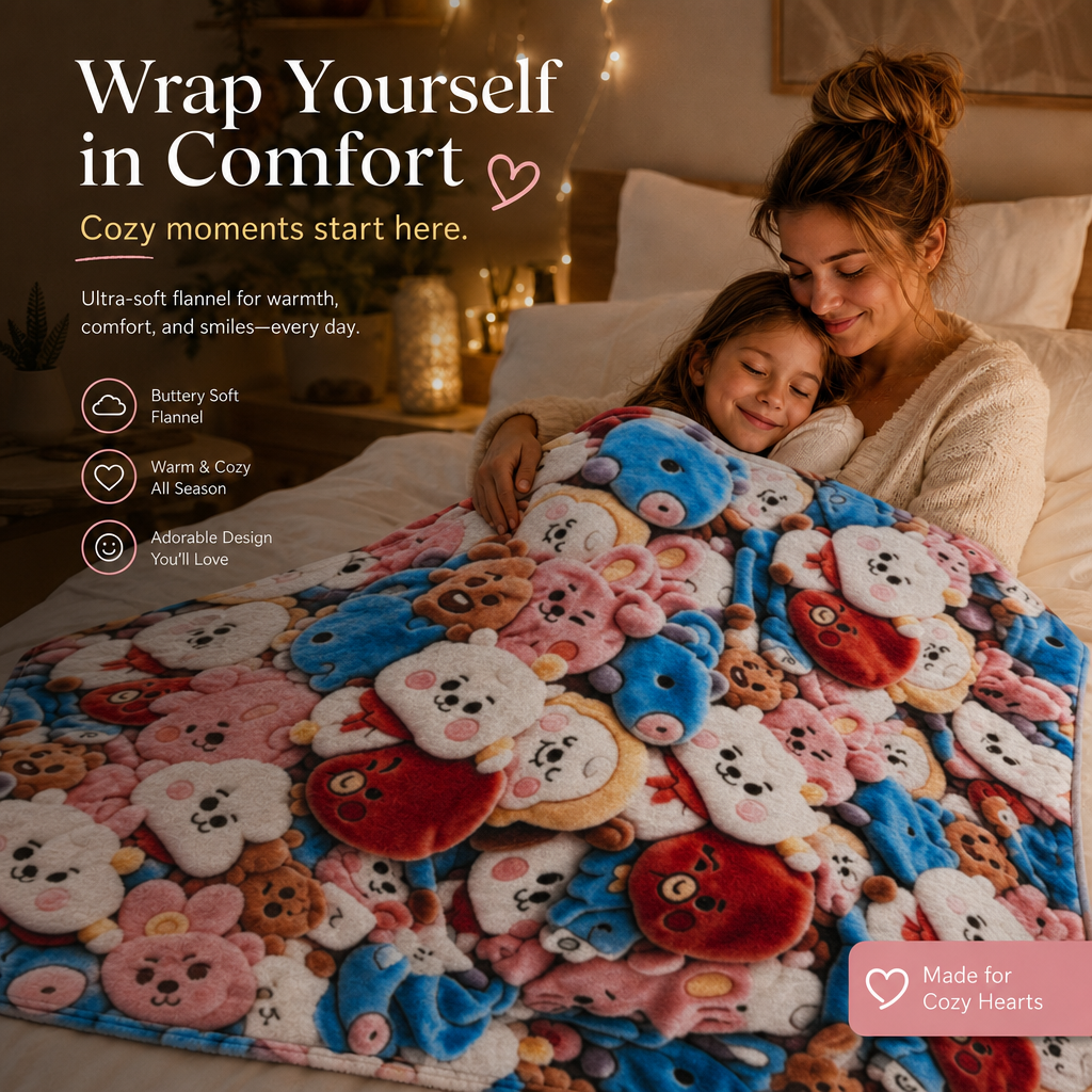 Plush Toy Blanket - 2D flat blanket