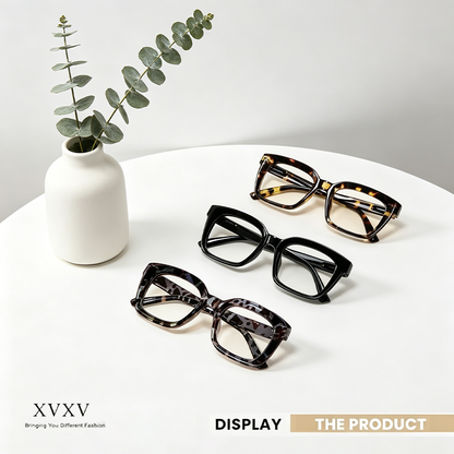 ✨👓Tortoiseshell Reading Glasses – Blue Light Blocking Oversized Square Readers