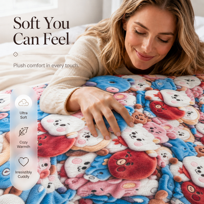 Plush Toy Blanket - 2D flat blanket