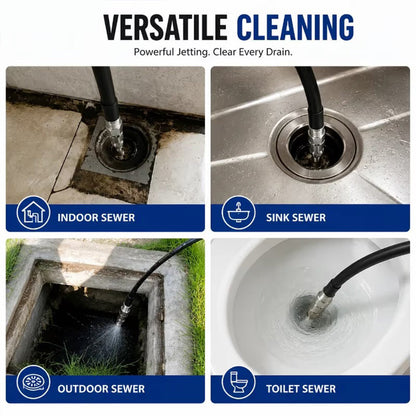 Stainless Steel Sewer Jetter Nozzle – 1/4" Quick Connect Drain Cleaning Attachment for Pressure Washers