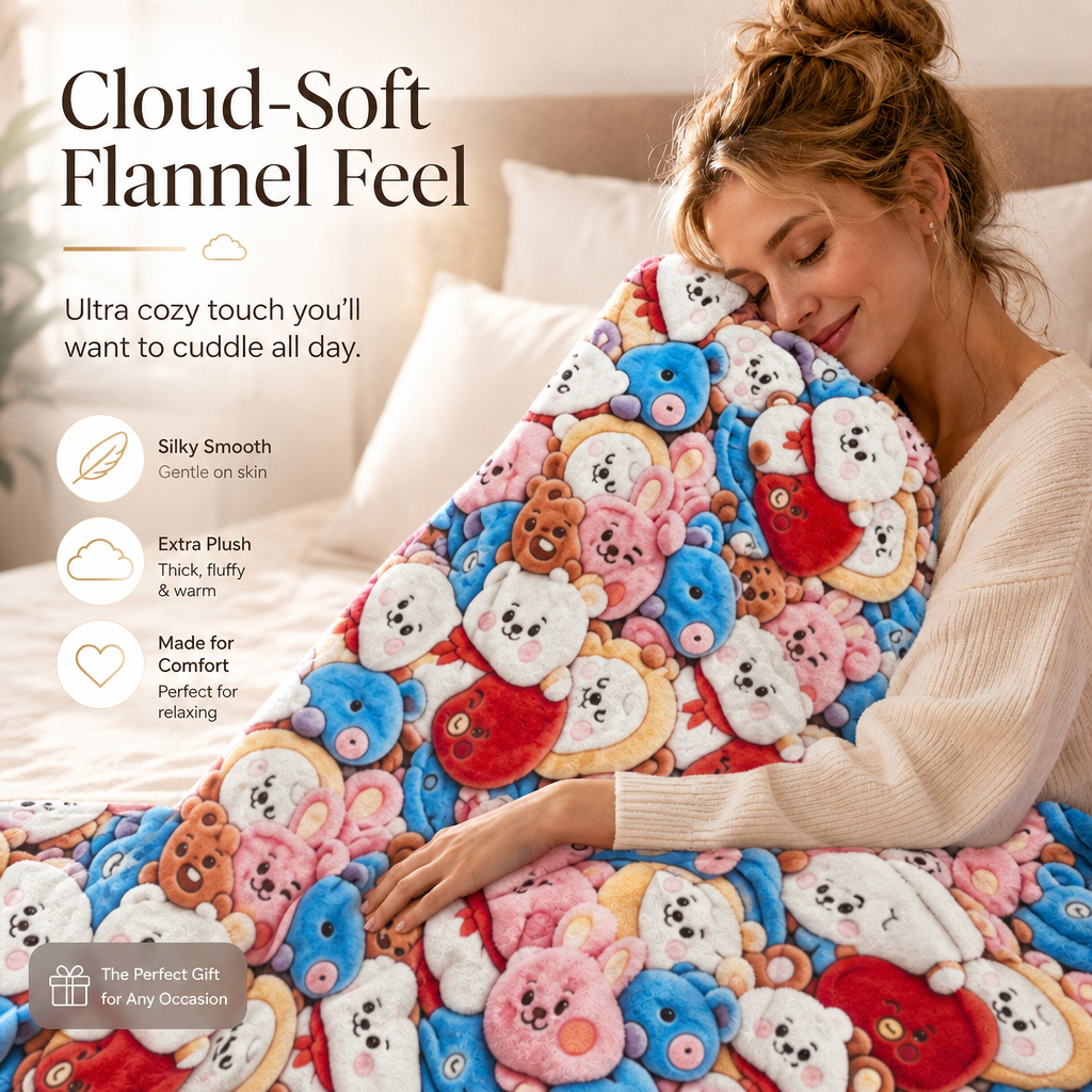 Plush Toy Blanket - 2D flat blanket