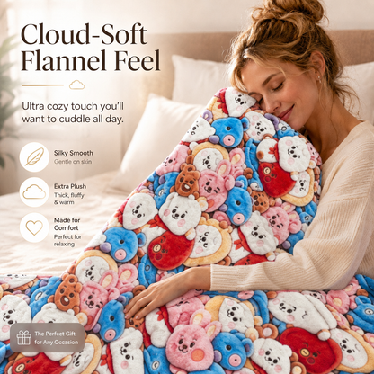Plush Toy Blanket - 2D flat blanket