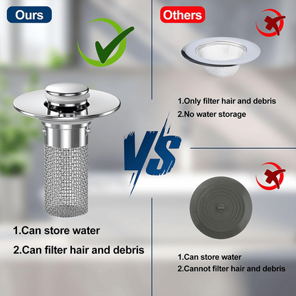🔥Universal 2-in-1 Pop-Up Drain Stopper