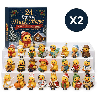 🐥 24 Days of Duck Magic – Advent Calendar with 24 Cute Christmas Ducks to Collect 🎄 (Flat Print on Acrylic)