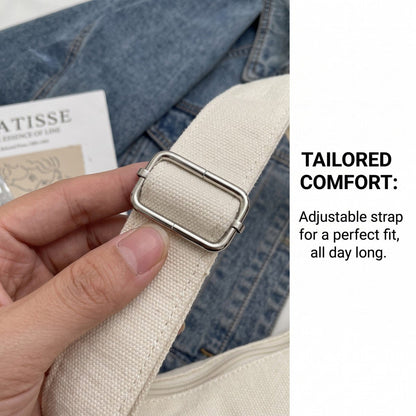 👜✨ Distressed Canvas Messenger Bag – Multi-Zipper Layered Design, Wide Adjustable Strap