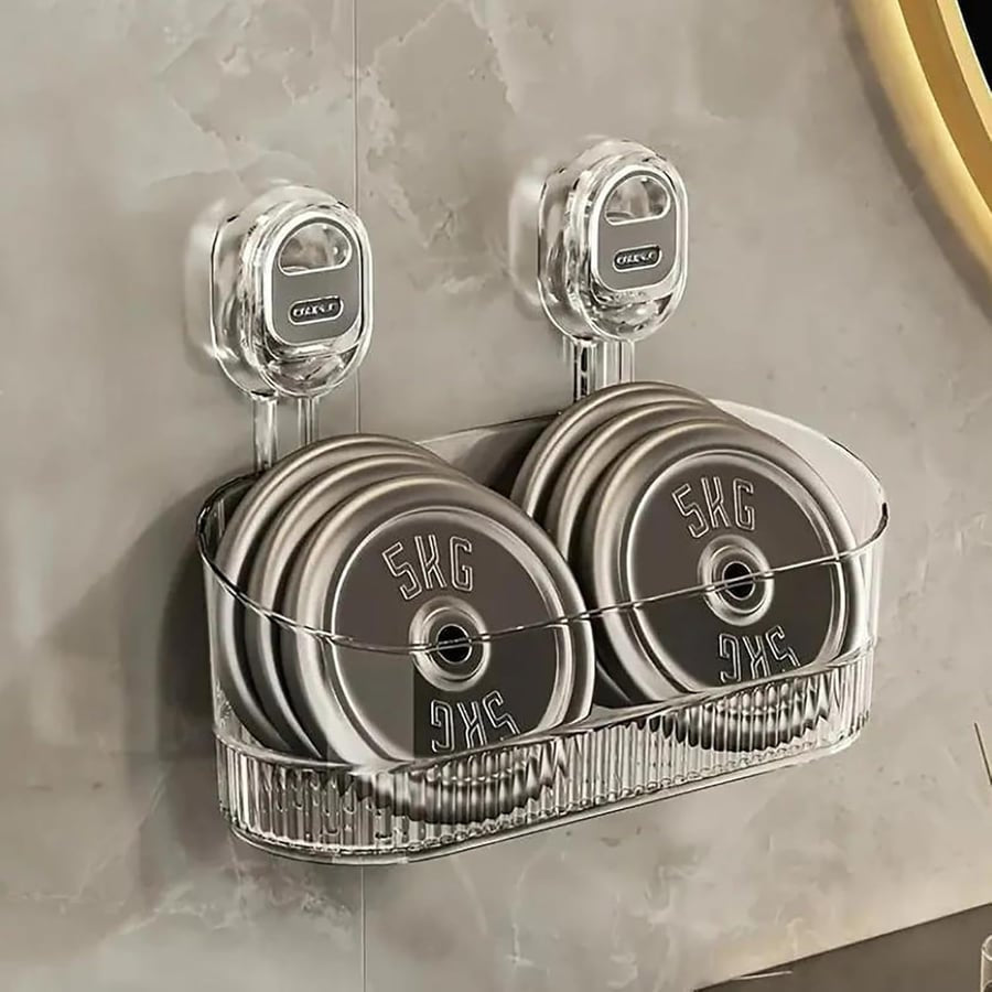 No Drilling Bathroom Suction Storage Box