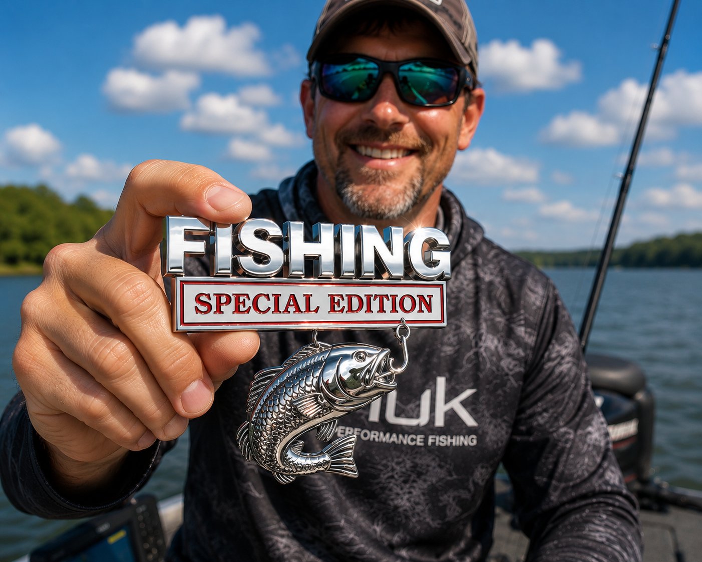 🎣 Fishing Special EditionTM Premium 3D Metal Vehicle Emblem Badge