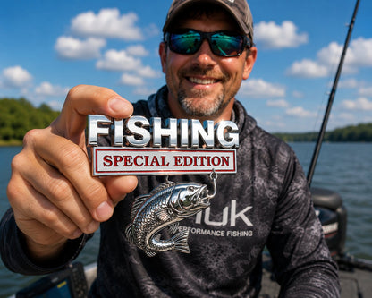 🎣 Fishing Special EditionTM Premium 3D Metal Vehicle Emblem Badge
