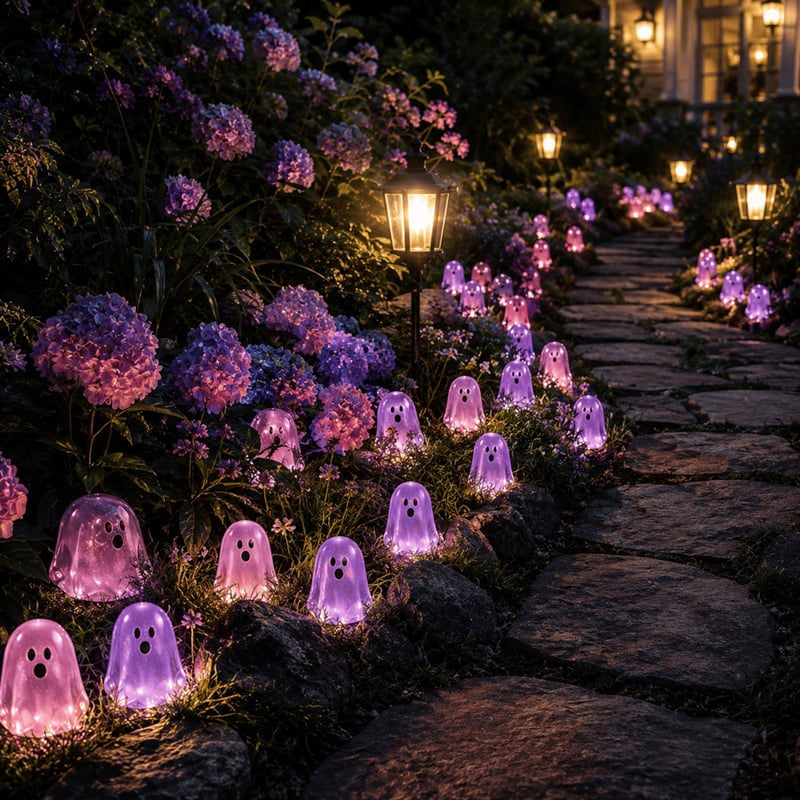 👻 Glow-in-the-Dark Mini Ghosts – 8-Colour Halloween Mix