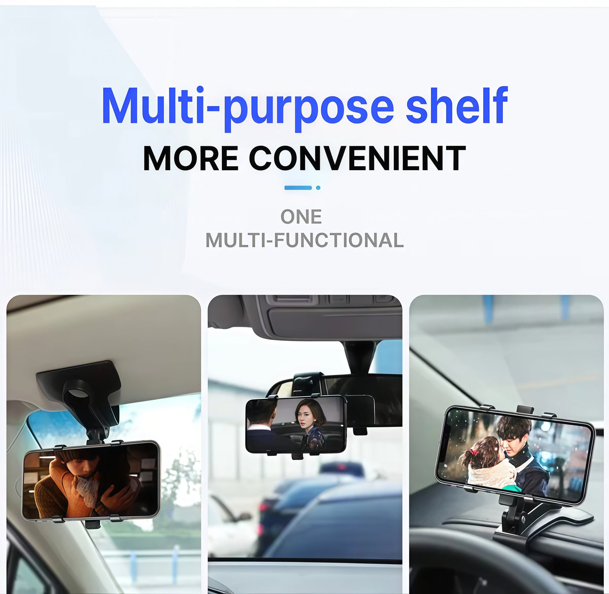 Car Dashboard Phone Holder with 360 Degree Rotation