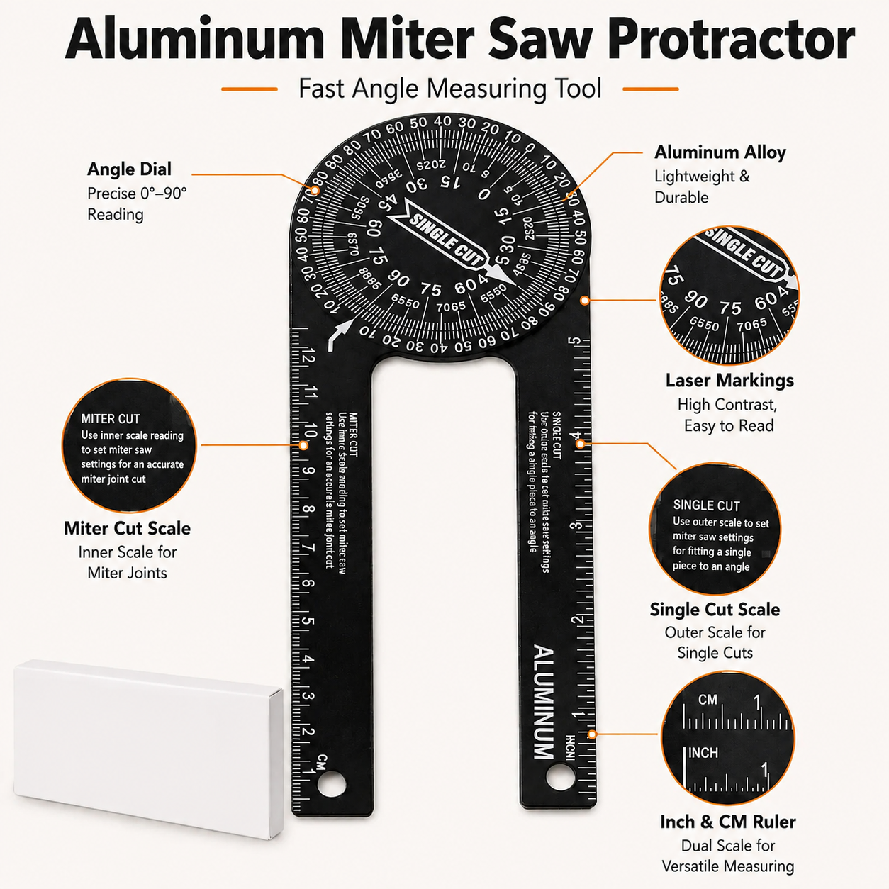 🔥 Limited-time 50% off – Aluminum miter saw protractor