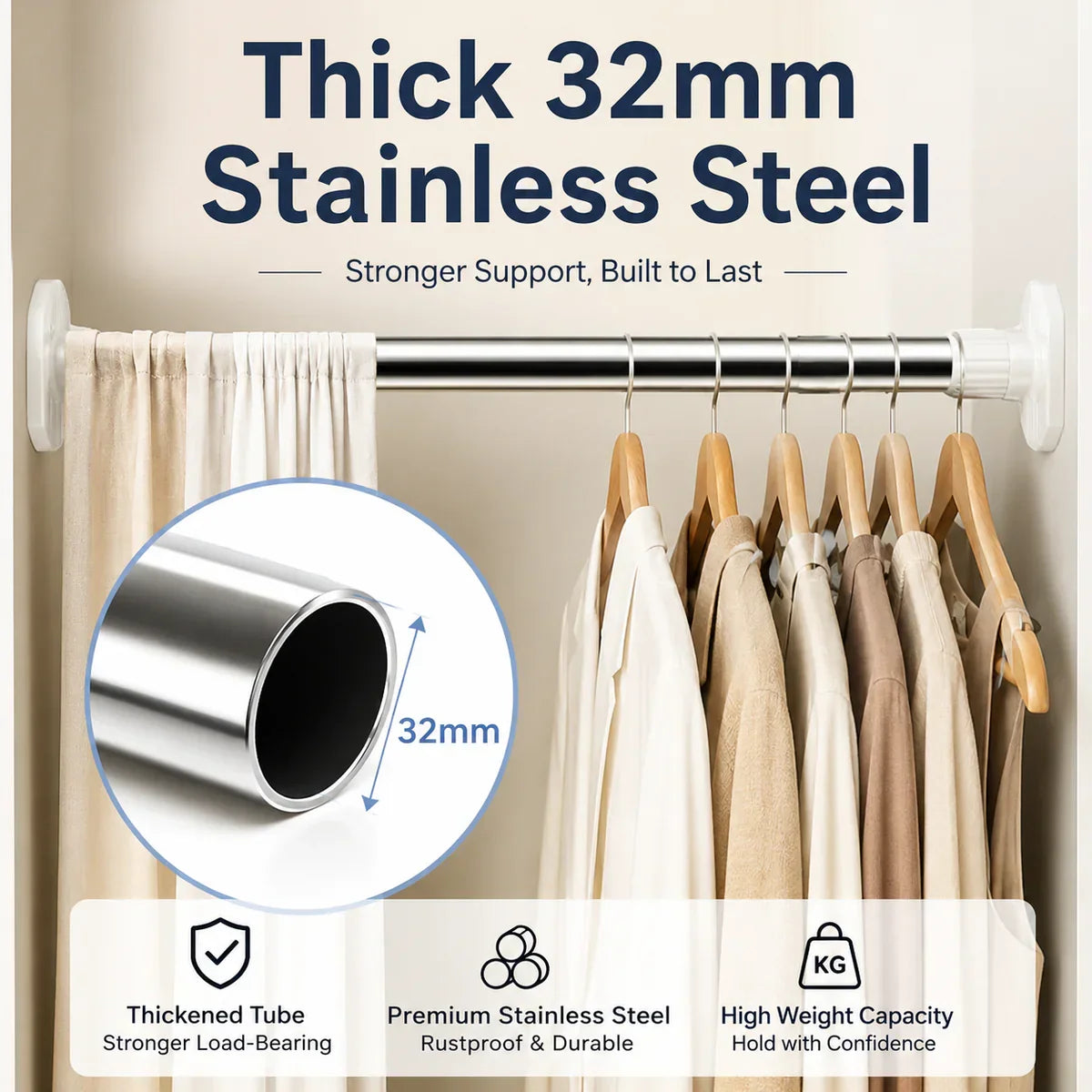 Drill-Free Adjustable Rod