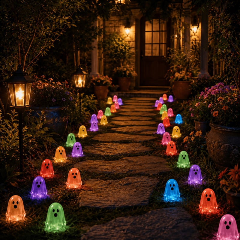 👻 Glow-in-the-Dark Mini Ghosts – 8-Colour Halloween Mix