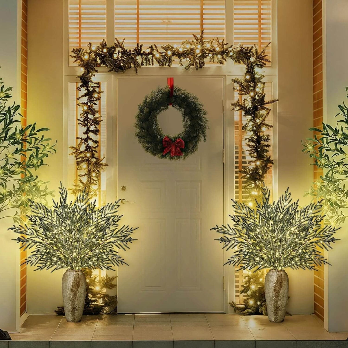 🔥Christmas Sale🎁🎄36" Christmas Lighted Norfolk Pine Branches
