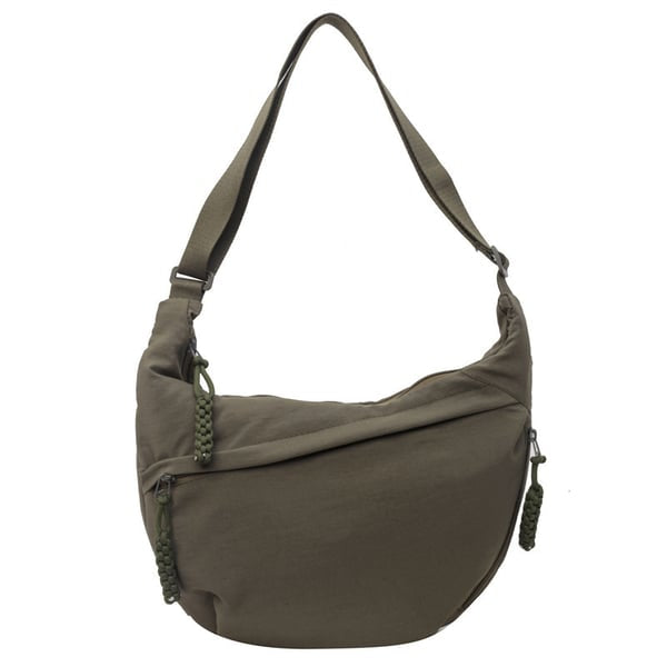🏆5k sold this week!🔥Designer Direct Sales👜Women's Fashion Plain Color Nylon Crossbody Hobo Bag