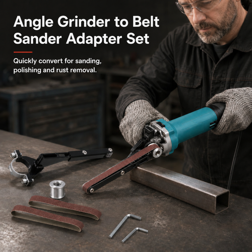 🔧 Angle Grinder to Belt Sander Adapter Set