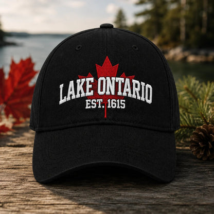 🍁Lake Ontario Forever – Heritage Embroidered Cap (🧢100% Cotton)