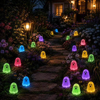 👻 Glow-in-the-Dark Mini Ghosts – 8-Colour Halloween Mix