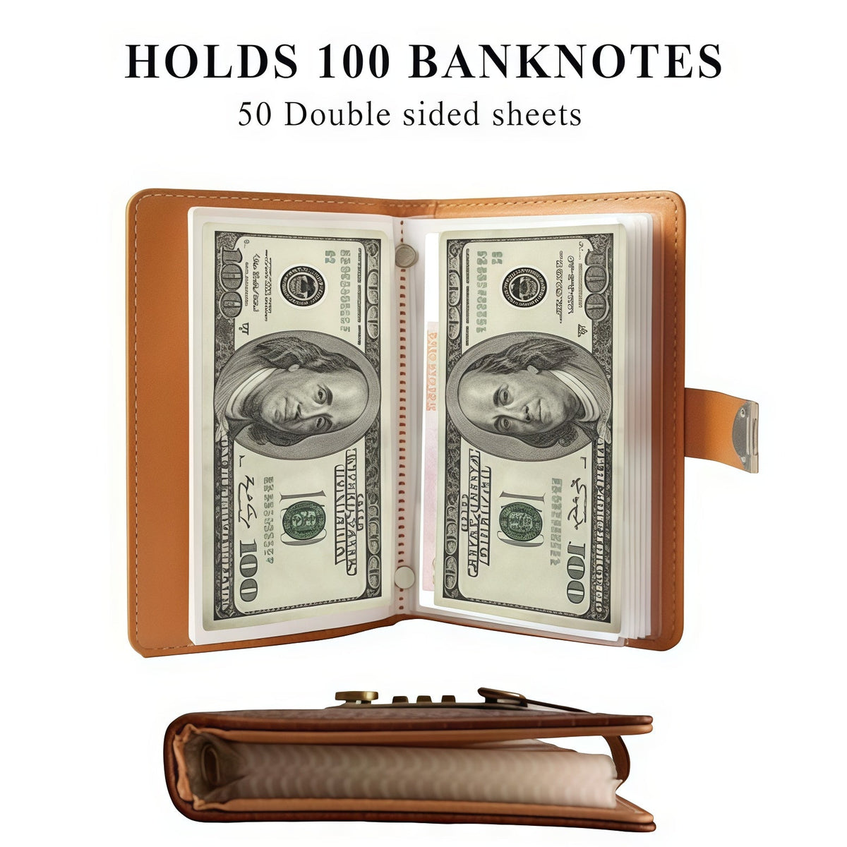 💵100 Transparent Pocket Currency Collectors Album