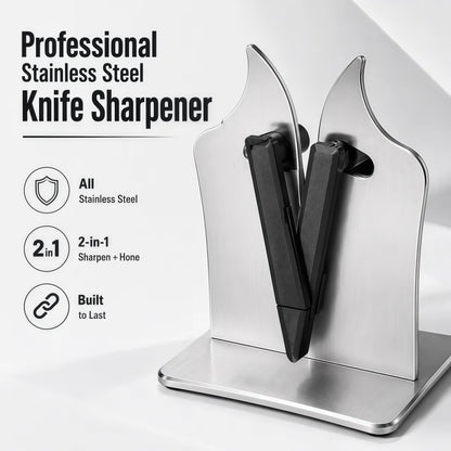 🔪Professional Stainless Steel Knife Sharpener – Fast Sharpening for Smooth, Wavy & Micro-Tooth Blades, Adjustable 16°-32°