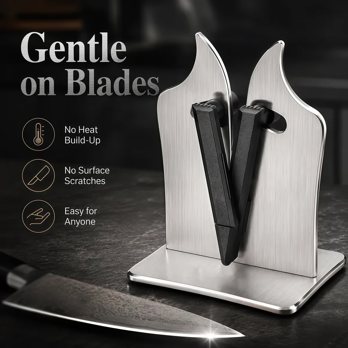 🔪Professional Stainless Steel Knife Sharpener – Fast Sharpening for Smooth, Wavy & Micro-Tooth Blades, Adjustable 16°-32°