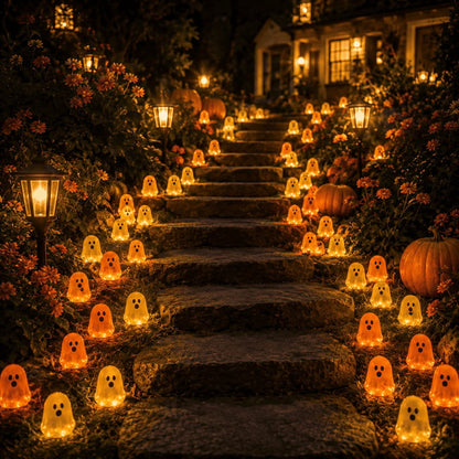 👻 Glow-in-the-Dark Mini Ghosts – 8-Colour Halloween Mix