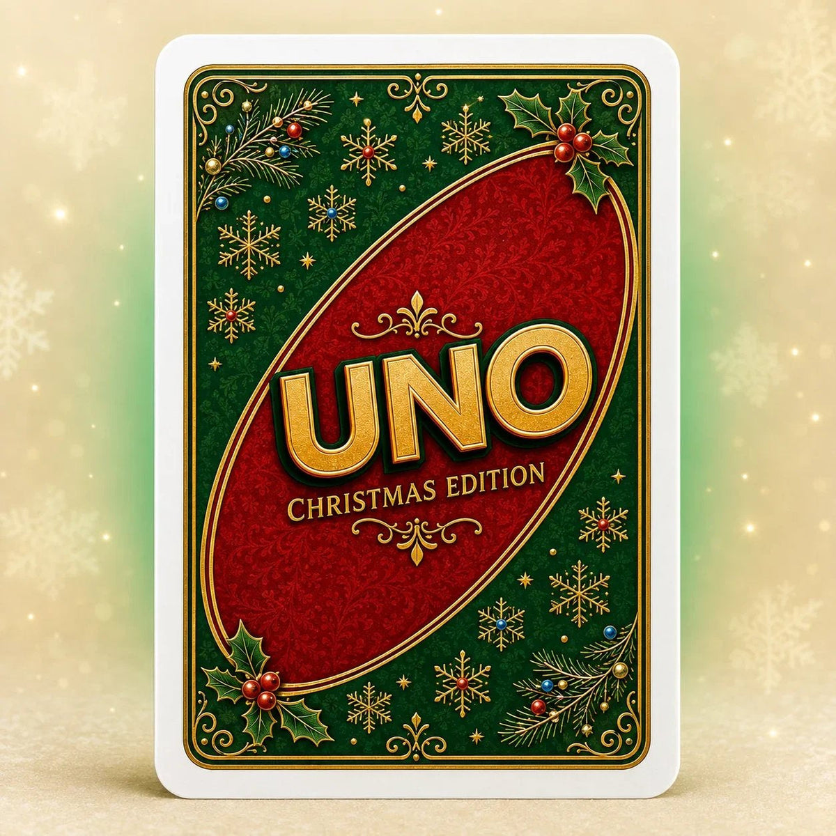 🃏UNO Christmas Edition🎄 Holiday Family Card Game with 112 Festive Cards