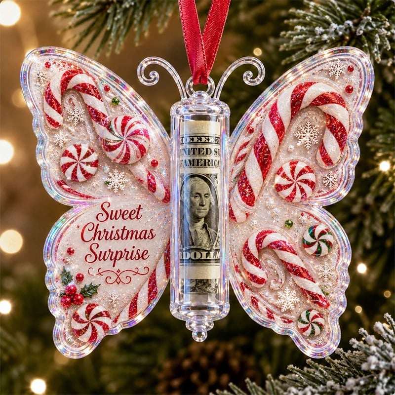 🦋💵 Christmas gift with butterfly decoration – Money holder for Christmas as a memento 🎄✨
