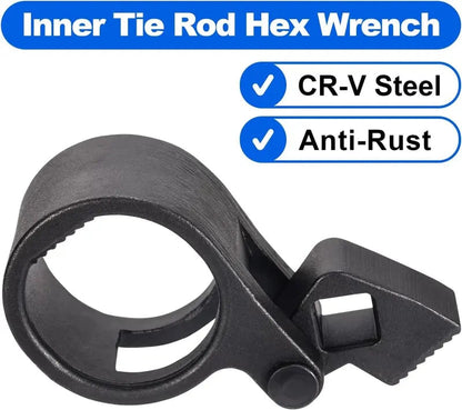 27–42mm Inner Tie Rod Wrench Heavy-Duty Chrome Vanadium Steel Tool
