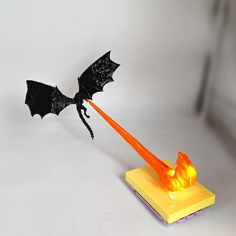 🐉 3D Printed Dragon Flame Book Nook Bring a Fire-Breathing Fantasy Dragon to Your Bookshelf