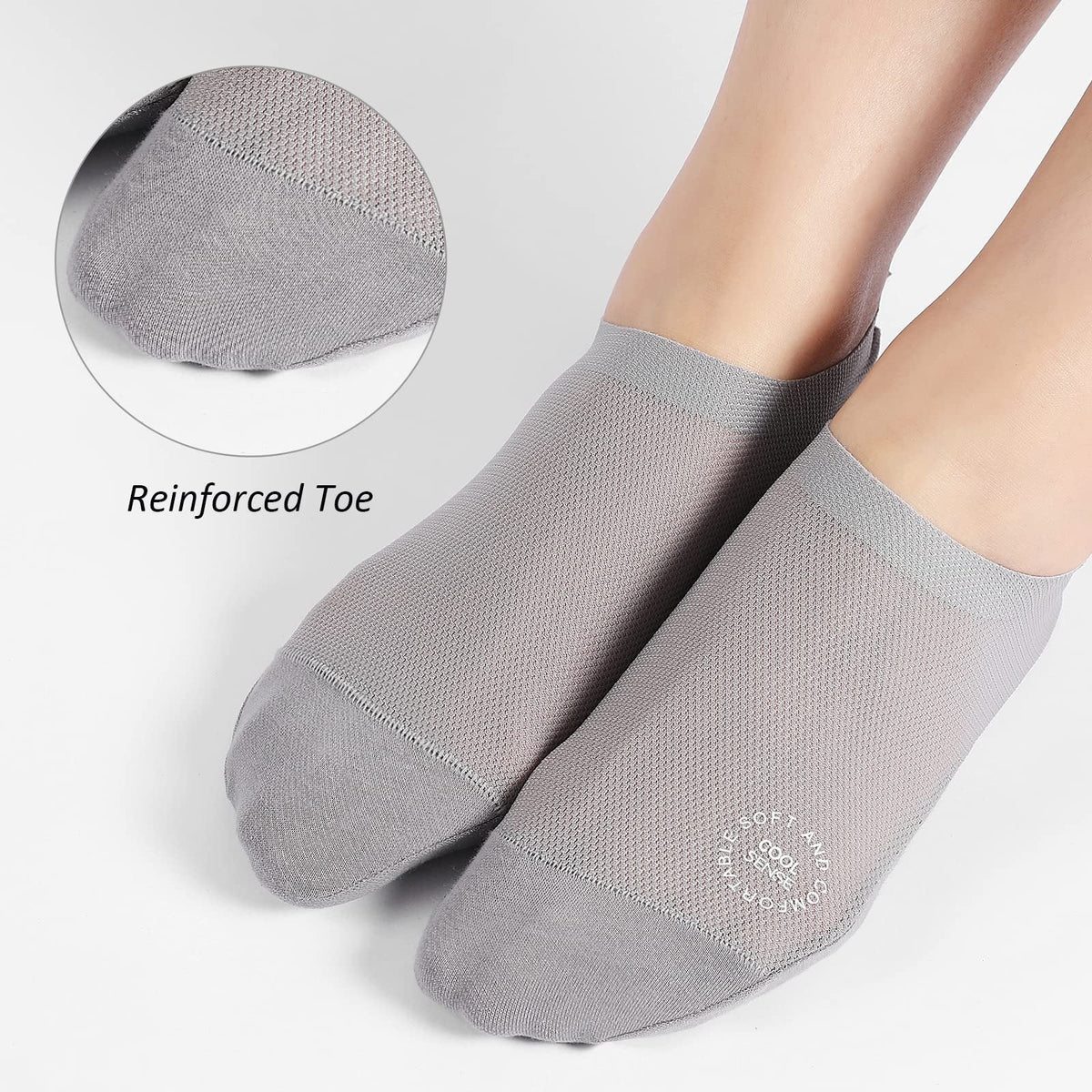 🔥6-Pair Invisible Grip Socks Pack 🧦 – Breathable Low-Cut Anti-Slip Sweat-Absorbing Design