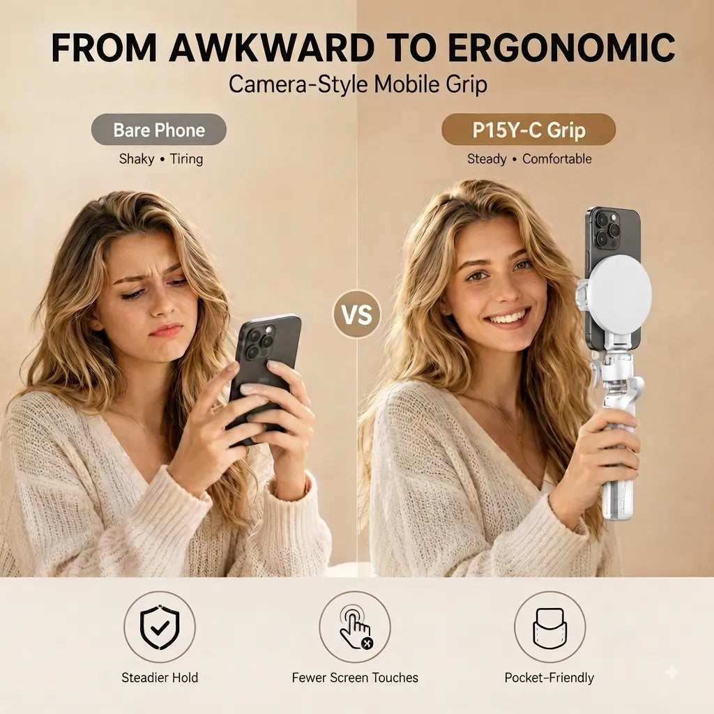 📸Magnetic Selfie Stick Tripod – 360° Rotation Stand, Bluetooth Remote & Universal MagSafe Phone Mount for Travel & Vlogging